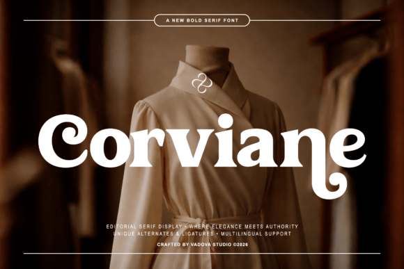 Corviane: A Bold Serif Typeface for Modern Web Design