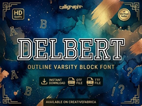 Delbert: A Bold Decorative Font for Handmade Brands
