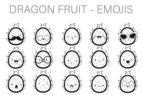 Dragon Fruit Emojis Dingbats: A Playful Typeface for Branding