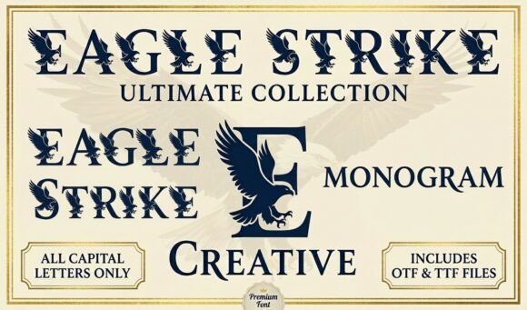 Eagle Strike Monogram: A Bold Serif Typeface for Branding
