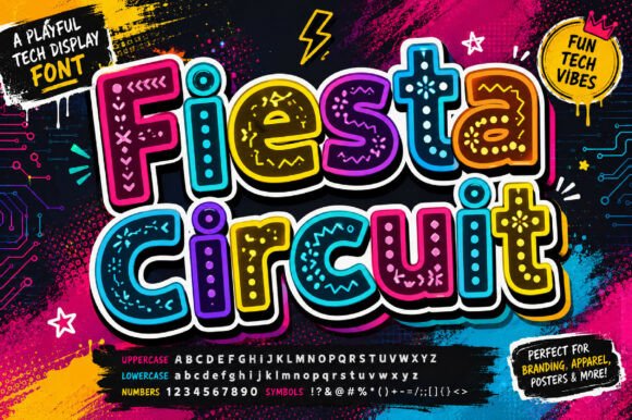 Fiesta Circuit Font
