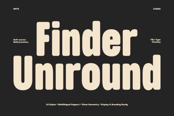 Finder Uniround: A Soft-Bold Sans Serif for Friendly Branding
