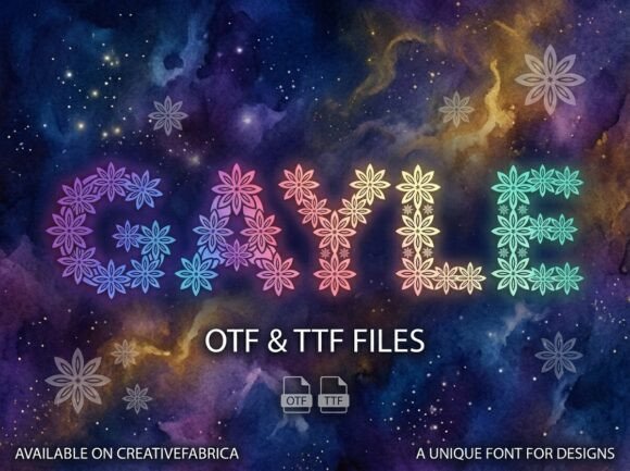 Gayle: A Bold Decorative Typeface for Modern Branding