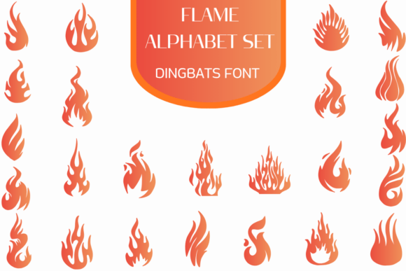 Ignite Your Brand with the Flame Alphabet Set Typeface