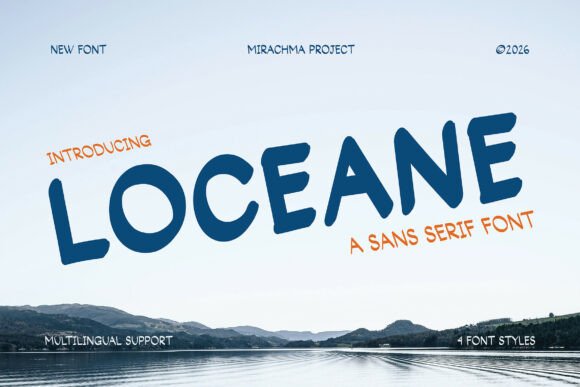 Loceane: A Fluid Sans Serif Font for Handmade Brands