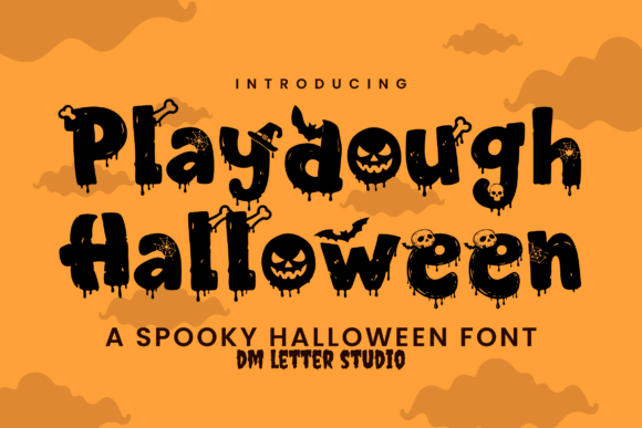 Playdough Halloween: A Spooky Display Font for Branding