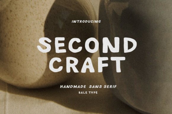 Second Craft: A Bold, Handmade Font