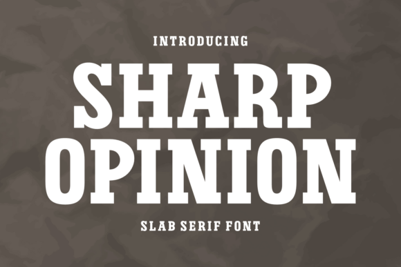Sharp Opinion: A Bold Slab Serif Typeface for Web Headers