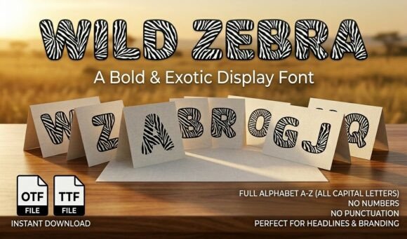 Wild Zebra: A Bold Display Font for Editorial Impact